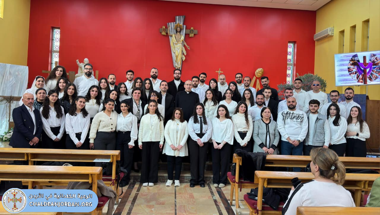 صلاة درب الصليب لرعيتنا الكلدانية في كنيسة القديس يوحنا دي لاسال- الفرير/ جبل الحسين.  الجمعة ٢٠٢٦/٤/٣
